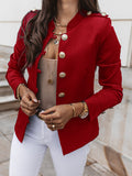 Beaumama blazer boutonnage col cheminée élégant femme veste officier
