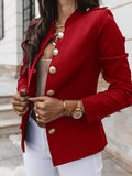 Beaumama blazer boutonnage col cheminée élégant femme veste officier