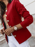 Beaumama blazer boutonnage col cheminée élégant femme veste officier