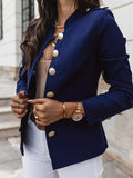 Beaumama blazer boutonnage col cheminée élégant femme veste officier