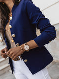 Beaumama blazer boutonnage col cheminée élégant femme veste officier
