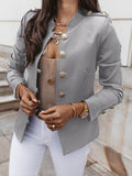 Beaumama blazer boutonnage col cheminée élégant femme veste officier