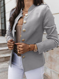 Beaumama blazer boutonnage col cheminée élégant femme veste officier