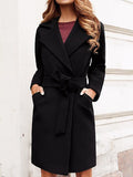 Beaumama manteau en laine grossesse casual élégant ceinture poches manteau d'hiver femme enceinte