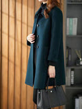 Beaumama manteau en laine grossesse classe vintage poches boutonnage manteau d'hiver femme enceinte cape