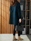 Beaumama manteau en laine grossesse classe vintage poches boutonnage manteau d'hiver femme enceinte cape