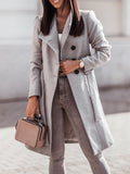 Beaumama manteau en laine boutonnage ceinture oversize longues manteau d'hiver femme enceinte