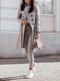 Beaumama manteau en laine boutonnage ceinture oversize longues manteau d'hiver femme enceinte