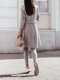 Beaumama manteau en laine boutonnage ceinture oversize longues manteau d'hiver femme enceinte