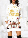 Beaumama robe pull grossesse noël élan poches capuche oversize femme enceinte