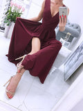 Beaumama grossesse robe longue mousseline fendu le côté v-cou chic robes de soirée femme enceinte