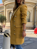 Beaumama mi-longue manteau en laine double boutonnage décontracté femme enceinte caban