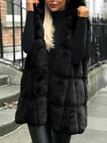 Beaumama grossesse manteau fausse fourrure à capuche sans manches femme enceinte hiver gilet veste