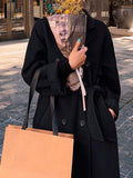 Beaumama manteau en laine grossesse double boutonnage ceinture manteau d'hiver femme enceinte