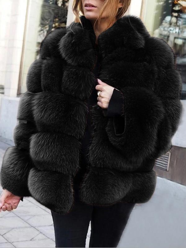 Beaumama grossesse manteau fausse fourrure manches longues hiver mode femme enceinte veste