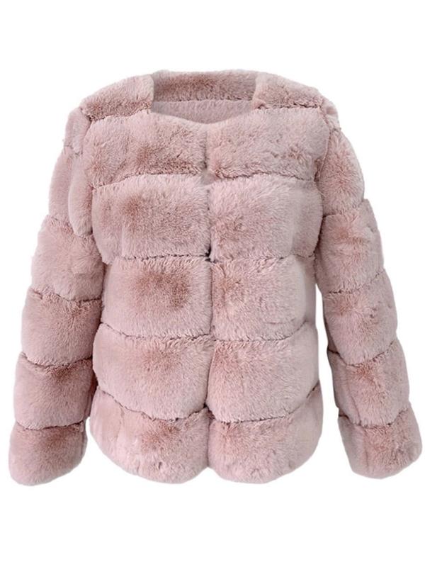 Beaumama grossesse manteau fausse fourrure manches longues hiver mode femme enceinte veste