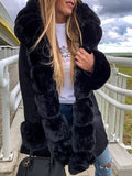 Beaumama grossesse mi-longue manteau avec fausse fourrure parka capuche décontracté femme