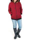 Beaumama sweatshirt kangourou porte bébé capuche femme veste maternité rouge