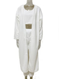 Beaumama ensembles pyjama grossesse casual style maison v-cou 3 pièces poilu femme enceinte