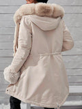 Beaumama parkas grossesse col fausse fourrure capuche coulisse manteau d'hiver femme enceinte